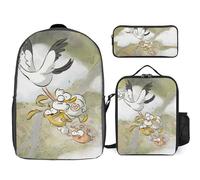 YINGD Le Grand méchant Renard et autres contes Backpack Study Master Kit Organized Bookbag with Smart Lunch Technology