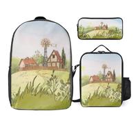 YINGD Le Grand méchant Renard et autres contes Backpack Study Sensei System Disciplined Bookbag with Zen Lunch Organizer