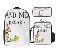 YINGD Le Grand méchant Renard et autres contes Backpack Study Wizard System Magical Bookbag with Enchanted Lunch Kit