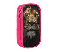 YINGD LNWH Large Storage Pencil Case, Fantasy Lion Abstract Art Pattern with Zipper Large Capacity Pencil Pouch