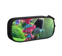 YINGD Love Trolls World Tour Pencil Case Large Capacity Pencilcase Double-Layer Pen Bag School Stationery Pouch Organizer Office Supplies for Kids Adult