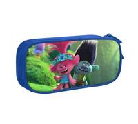 YINGD Love Trolls World Tour Pencil Case Large Capacity Pencilcase Double-Layer Pen Bag School Stationery Pouch Organizer Office Supplies for Kids Adult