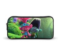 YINGD Love Trolls World Tour Pencil Case Student Pen Bag Storage Organizer Pencil Case Stationery Bag Office Supplies for Kids and Adult