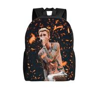 YINGD Machine Gun Kelly Backpack for Work and Travel, Anti-Splash Oxford Cloth Rucksack, Large Capacity Bag for Laptop and Essentials