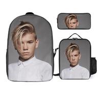 YINGD Marcus Martinus Backpack 3 PCS School Must Haves Bookbag Lunch Box and Pen Bag for Boys and Girls