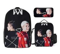 YINGD Marcus Martinus Backpack Kit School Necessities Bookbag Lunch Boxes Pencil Pouch