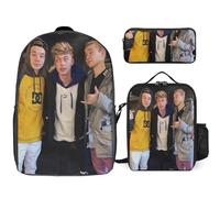 YINGD Marcus Martinus Backpack with Insulated Lunch Box and Pen Holder Three Piece School Must Have