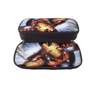 YINGD Marvel Comics Pencil Case Compact Brown PU Leather Holder for School Kids & Adults