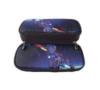 YINGD Marvel Comics Pencil Case Fashionable Brown PU Leather Bag for Artists & Writers