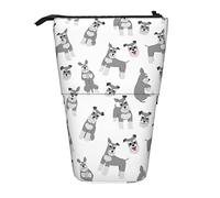 YINGD Miniature Schnauzer Pattern Pen case Expandable Peanuts Pen Holder Retractable Pen case Cute Large Capacity Stationery Stands Lightweight for Students ci64
