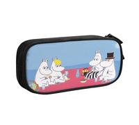 YINGD Moomin Falls in Love Comic Strip Pencil Case for Desk Organization - Compact Oxford Cloth Pouch to Declutter Workspaces, Drawers