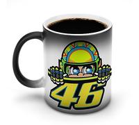 YINGD Mug Color Changing Valentino Rossi Coffee Mugs Home Office Use Ceramic Tableware Heat Resistant Cold Resistant Cute Cups 330ml