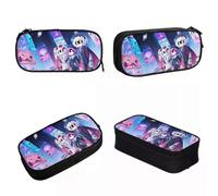 YINGD Murder Drones Cartoon Pencil Case Anime Black Comedy Pen Pencil Bags Student Big Capacity Students School Gift Pencil Pouch