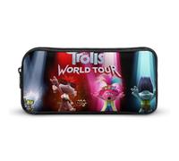 YINGD Musical Trolls World Tour Pencil Case Student Pen Bag Storage Organizer Pencil Case Stationery Bag Office Supplies for Kids and Adult
