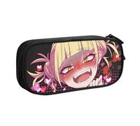 YINGD My Hero Academia Smile Himiko Toga Pencil Case Large Capacity Double-Layer Pen Bag School Stationery Pouch Organizer Office Supplies Pencase for Kids