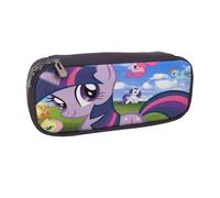 YINGD My Little Pony：Friendship is Magic Pencil Case Durable PU Leather Zip Case for Pens Markers & Art Supplies