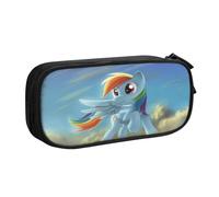 YINGD My Little Pony：Friendship is Magic Pencil Case for Minimalist Users - Slim Profile with 2 Zipper Pockets & Pen Loops (Water-Resistant)