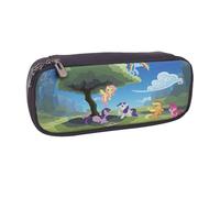 YINGD My Little Pony：Friendship is Magic Pencil Case Lightweight Synthetic Leather Pen Case for Travel