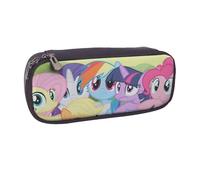 YINGD My Little Pony：Friendship is Magic Pencil Case Multi-Functional Brown Leather Bag for Pens & Small Items