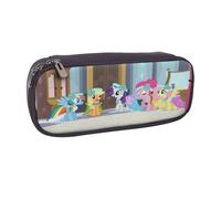 YINGD My Little Pony：Friendship is Magic Pencil Case Premium PU Leather Zip Case for School Office & Daily Carry