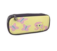 YINGD My Little Pony：Friendship is Magic Pencil Case Water-Resistant Brown Pen Bag with Interior Zipper Pocket for Organization