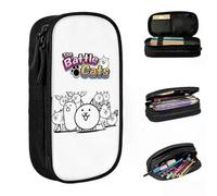 YINGD New Nyanko Great War Battle Cats Pencil Case Warrior Cartoon Cute Stationery Bag Pen Box Big Capacity Bag Office Gift Stationery