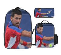 YINGD Novak Djokovic Backpack Success Pack Complete School System with Organized Stationery Hub