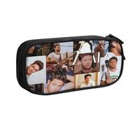 YINGD ONE Direction Pencil Case for Teachers & Students - Double Zipper + 3 Mesh Pockets, Easy Hand Wash Design