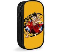YINGD One Piece Luffy Fourth Gear Anime Pencil Case Anime Sturdy Wear-Resistant Pouch Stationery Bag Makeup Bag Zipper Pen Case SAOE