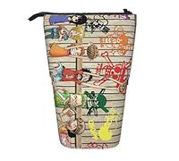 YINGD One Piece Pencil Case Expandable Peanuts Organizer Bags Retractable Cute Large Capacity Boy Girl Stationery Pouch Lightweight for School Office xz138