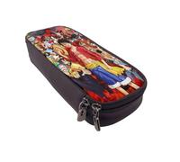 YINGD ONE Piece Pencil Case PU Leather Zippered Pouch with Elastic Loops for Secure Stationery Storage