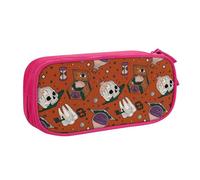 YINGD Pantera Band Pink Logo Pen Box Double Layer Large Capacity Office Supplies Pencilcase Birthday Gift pjd1167