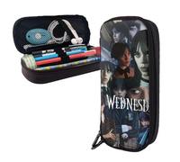 YINGD Pattern Wednesday Pencil Case Pen Bag Leather Makeup Cosmetic Bag Stationery Pencil Box-SYS720