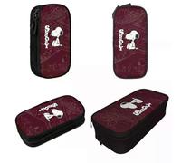 YINGD Peanuts Snoopy Comic Pencil Case Cute Cartoon Cute Pen Bags for Student Big Capacity Students School Zipper Pencilcases