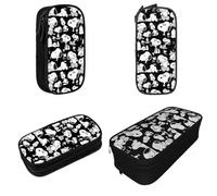 YINGD Peanuts Snoopy Smile Giggle Laugh Pattern Pencil Case Pencilcases Pen Box for Student Big Bags School Supplies Gift Stationery