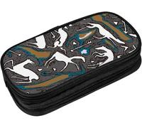 YINGD Pencil Case Ancient Tribe Mural History Abstract