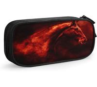 YINGD Pencil Case Beautiful War Horse, Big Capacity Large Pouch Pen Holder School Supplies Stationery Storage Organizer Gift for Middle High School Office S