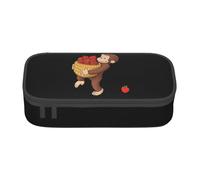 YINGD Pencil case Curious George Anime Stationery Bag Pen Holder Large Capacity Student Use Cute Simple Cosmetic Pouch Unisex rr5t30