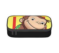 YINGD Pencil case Curious George Anime Stationery Bag Pen Holder Large Capacity Student Use Cute Simple Cosmetic Pouch Unisex A184