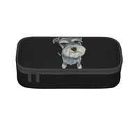 YINGD Pencil Case Cute Schnauzer Dog Pattern Anime Stationery Bag Pen PouchLarge Capacity Cute Simple School Unisex Iu84