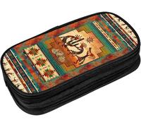 YINGD Pencil Case Native American Sun Happy Dance Indian