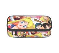 YINGD Pencil case Sailor Moon Anime Stationery Bag Pen Holder Large Capacity for Students Cute Simple Makeup Pouch School Unisex Goods Character pr
