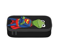 YINGD Pencil Case Sesame Street Kermit Anime Stationery Bag Pen Holder Large Capacity for Students Cute Simple Makeup Pouch School Unisex Goods Cha