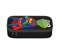 YINGD Pencil Case Sesame Street Kermit Anime Stationery Bag Pen Holder Large Capacity for Students Cute Simple Makeup Pouch School Unisex Goods Cha
