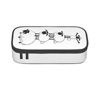 YINGD Pencil Case Shaun The Sheep Anime Stationery Bag Pen Holder Large Capacity Student Use Cute Simple Cosmetic Pouch Unisex A101