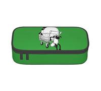 YINGD Pencil case Shaun The Sheep Anime Stationery Bag Pen Holder Large Capacity Student Use Cute Simple Cosmetic Pouch Unisex A100