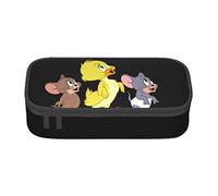 YINGD Pencil Case Tom and Jerry Anime Stationery Bag Pen Holder Large Capacity Student Use Cute Simple Cosmetic Pouch Unisex r34