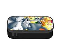 YINGD Pencil Case Tom and Jerry Anime Stationery Bag Pen Holder Large Capacity Student Use Cute Simple Cosmetic Pouch Unisex r86