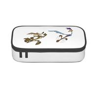 YINGD Pencil case Wile E. Coyote and Road Runner Anime Stationery Bag Pen Holder Large Capacity Student use Cute Simple Makeup Pouch School School