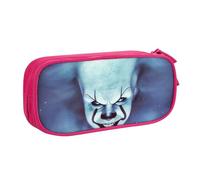 YINGD Pennywise The Clown Pencil Case Large Capacity Pencilcase Double-Layer Pen Bag School Stationery Pouch Organizer Office Supplies for Kids Adult